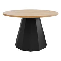 COUCHTISCH Elipse - Schwarz/Braun, Holzwerkstoff/Metall (75/75/45cm) - MIRJAN24