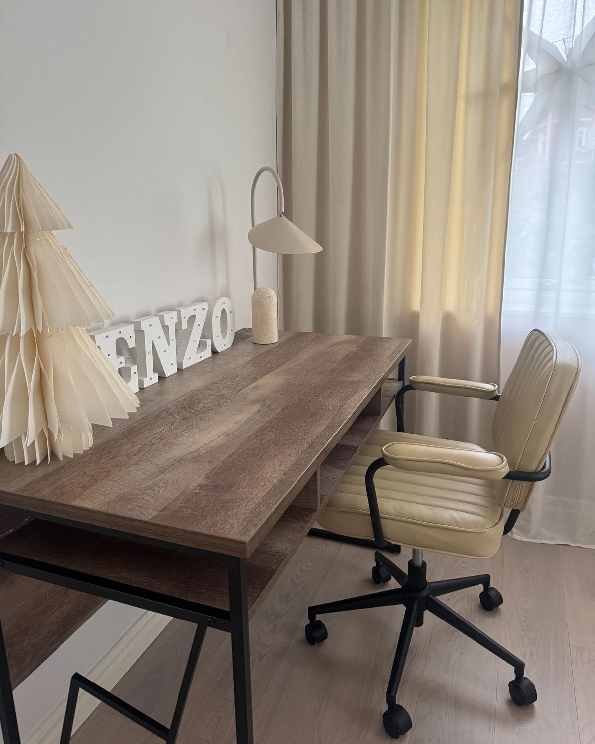 SCHREIBTISCH dunkler Holzfarbton 120/60/76 cm Forres - Dunkelgrau, Holzwerkstoff (120/48/76cm) - Beliani