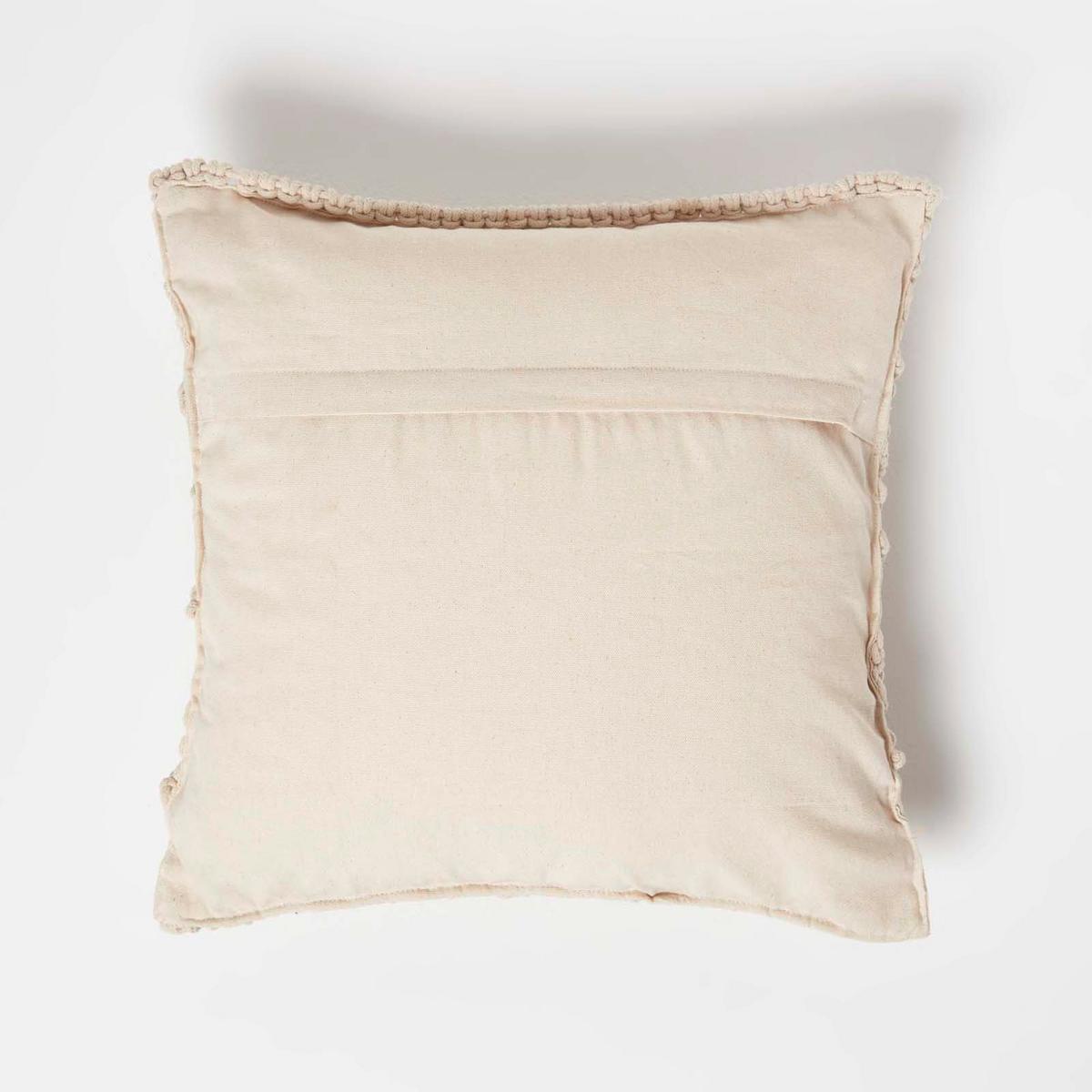 DEKOKISSEN Willow 45/45 cm Makramee - Creme, Textil (45/45cm) - Homescapes
