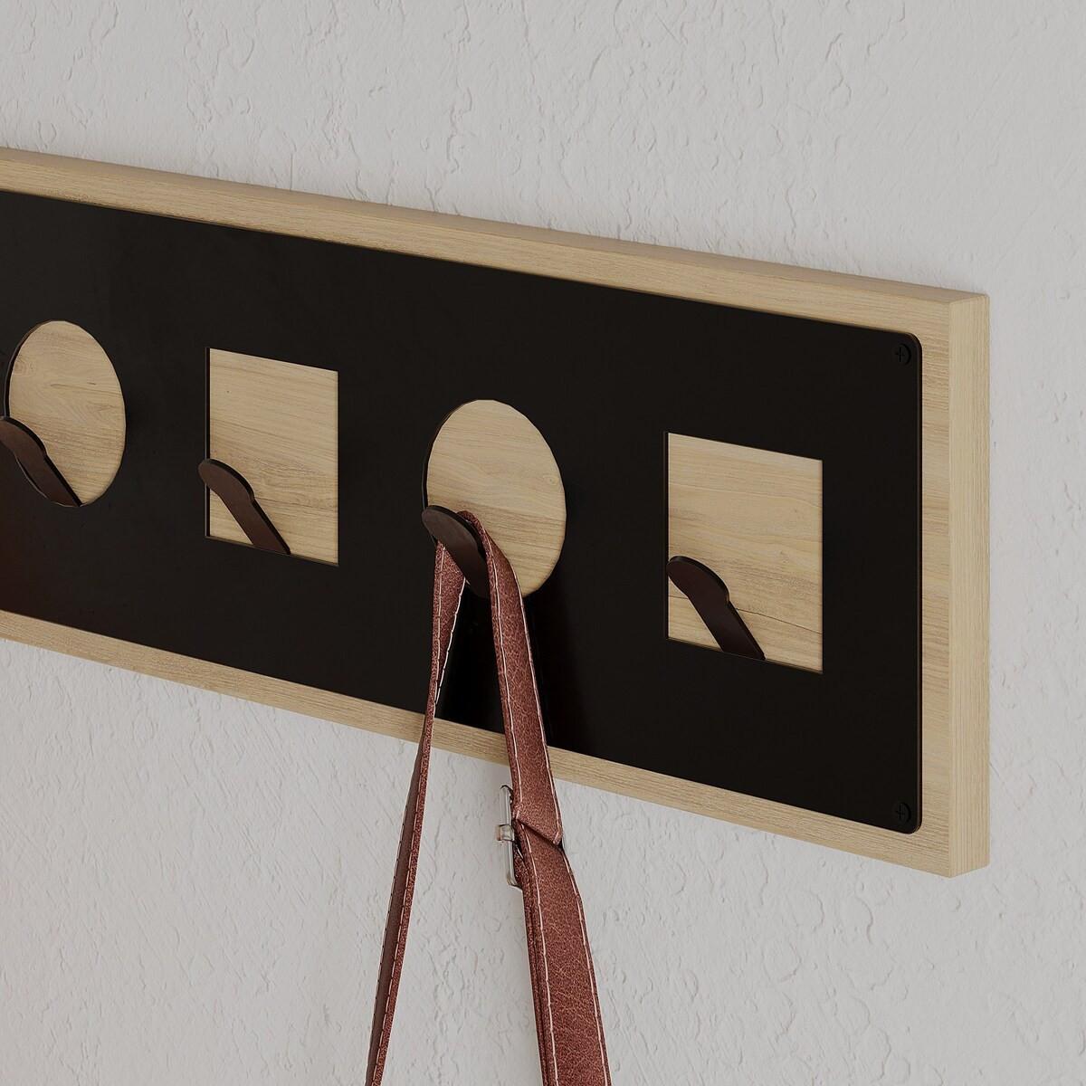 HÄNGENDER Garderobenständer Holzdekor Eiche B54,4 cm – ICON - Eschefarben, Holzwerkstoff (2/16/65.1cm) - Calicosy