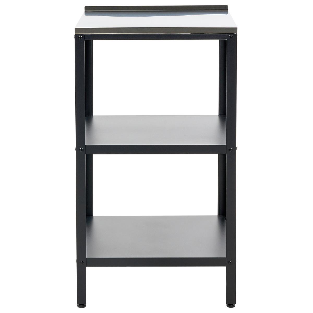 OUTDOOR-KÜCHENINSEL Stahl schwarz 50/50/92 cm Vilama - Silberfarben/Schwarz, Metall (50/90/50cm) - Beliani