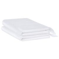BADEHANDTUCH 2-teilig Weiß Atiu - Weiß, Textil (100/150cm) - Beliani