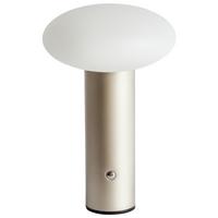 LED-TISCHLEUCHTE Gold/Weiß Buayan - Goldfarben/Weiß, Metall (15/15/25cm) - Beliani