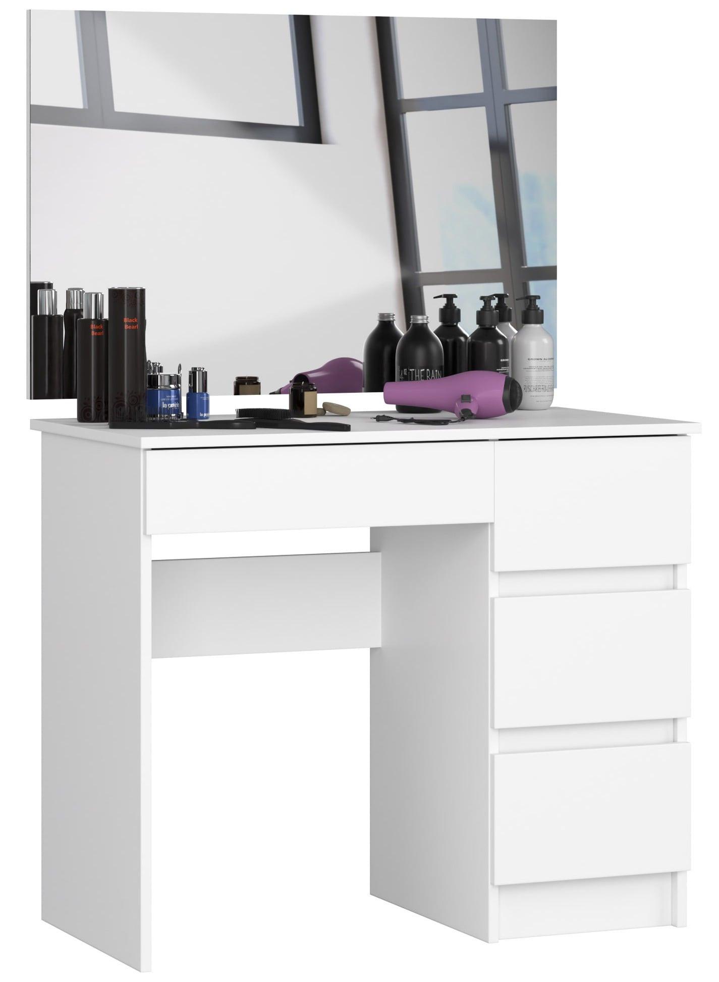 SCHMINKTISCH mit Spiegel - Weiß, Holzwerkstoff (90/142/50cm) - RAUMHIRSCH FURNITURE
