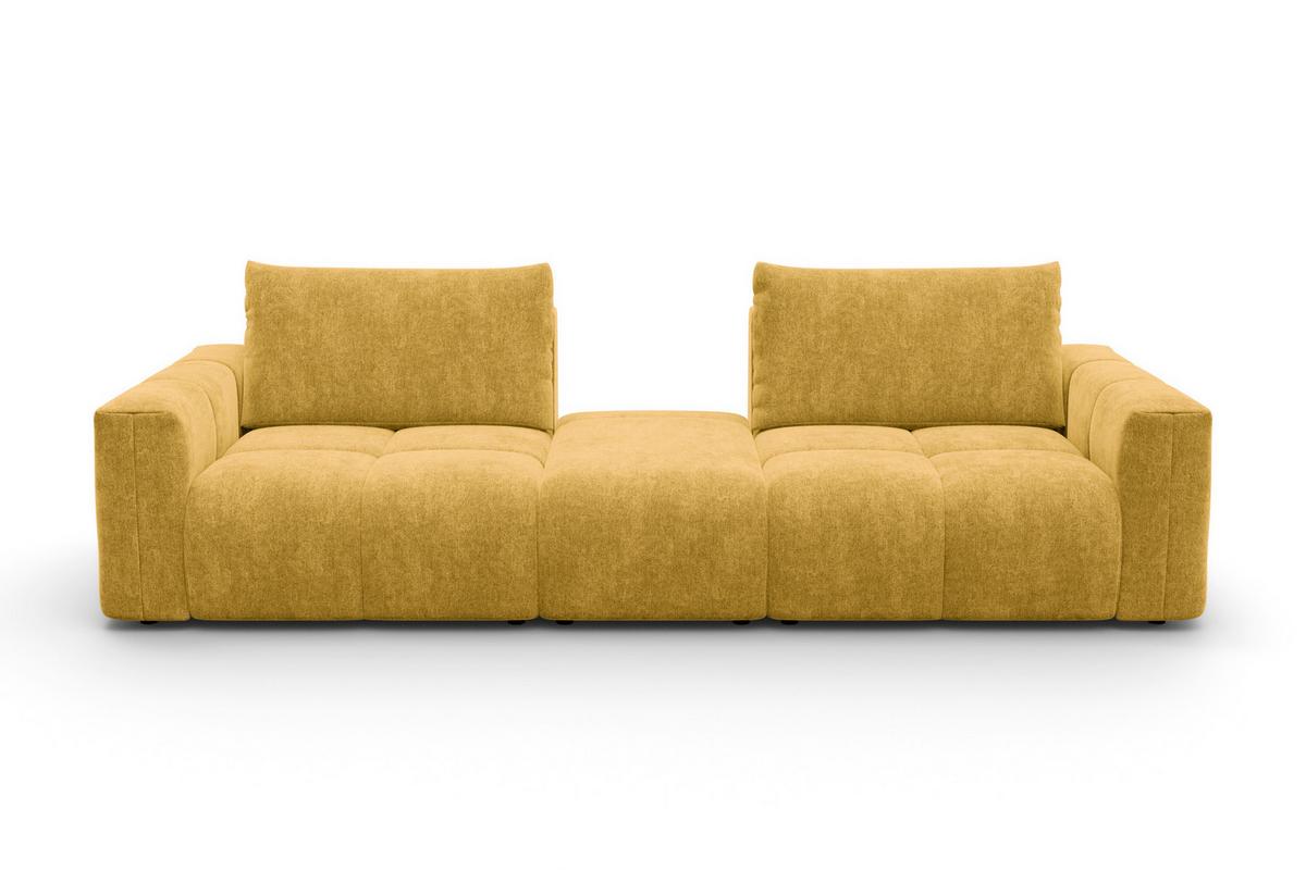 SOFA VERONA 4-Sitzer, Gelb - Gelb/Schwarz, Holz/Textil (282/83/110cm) - Courtois Laville