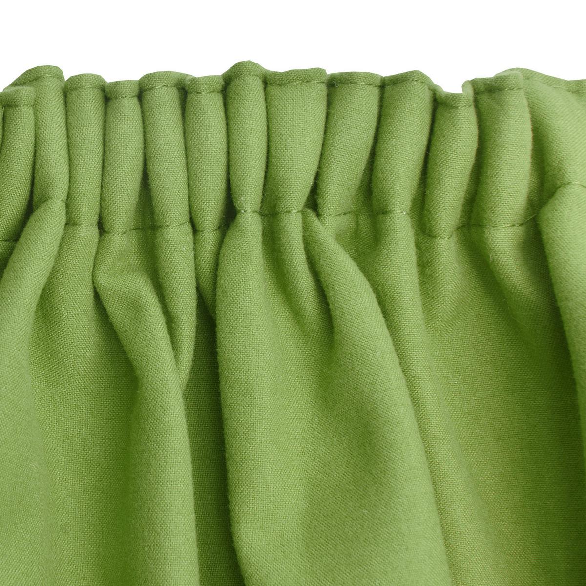 VORHANG Amelie TK mit Kräuselband 140x245cm Grün (2tlg) - Grün, Textil (140/245/1cm) - Beautissu 