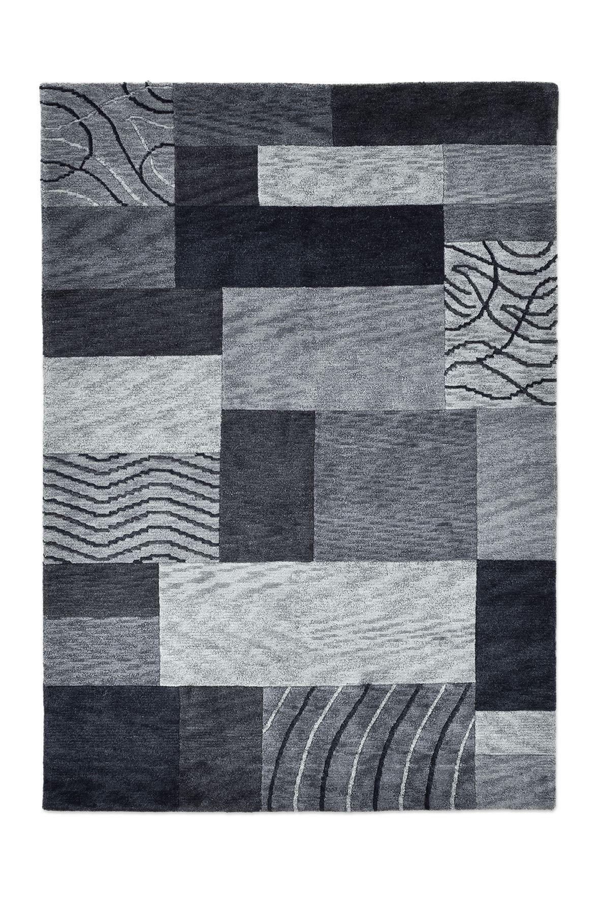 HANDTUFTTEPPICH Royal Domas 250x350 cm - Anthrazit, Textil (250/350cm) - THEKO