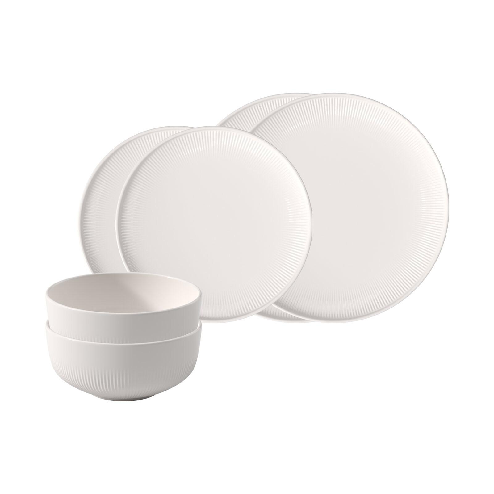 BASIC-SET Afina weiß 6-tlg. - Weiß, Keramik (2/2/2cm) - Villeroy & Boch