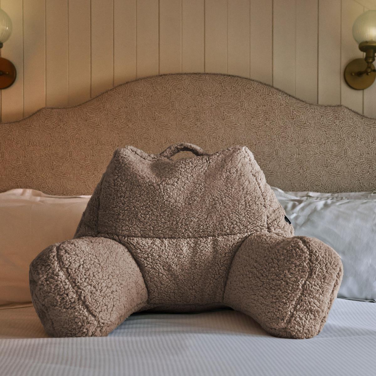 RÜCKENLEHNE Lesekissen Teddybär 2-tlg. - Mokka, Textil (74/63cm) - icon