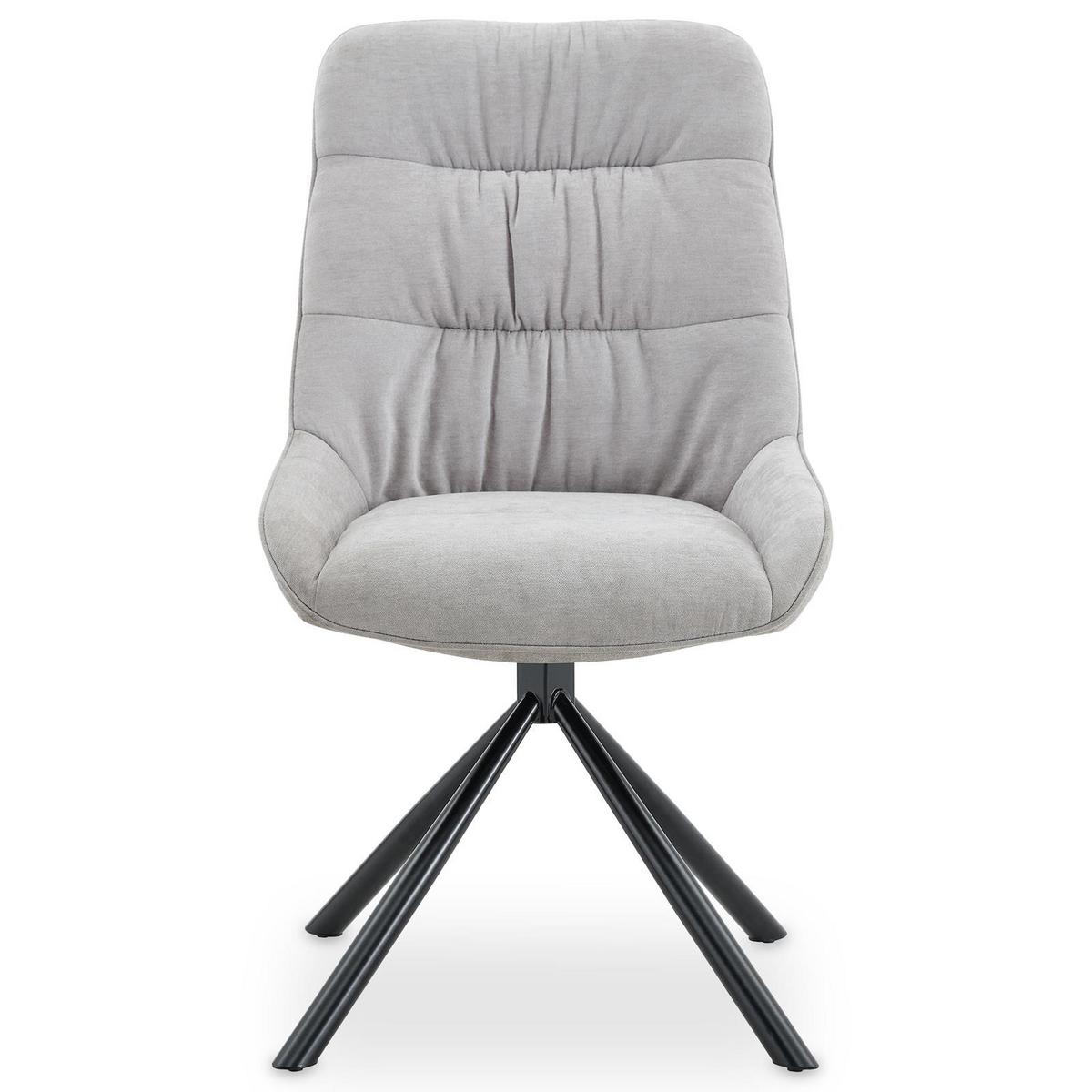 ESSZIMMERSTÜHLE LIBRA 2er-Set grau - Grau, Textil (50/90/60cm) - IDIMEX