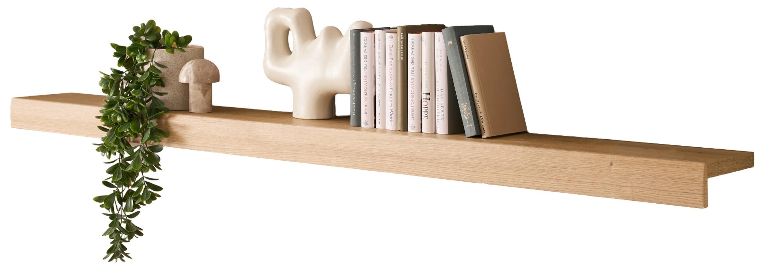 WANDBOARD in Evoke Eiche, Wandregal 200 cm - Kaschmir/Eichefarben, Holzwerkstoff (200/8/20cm) - Furn.Design