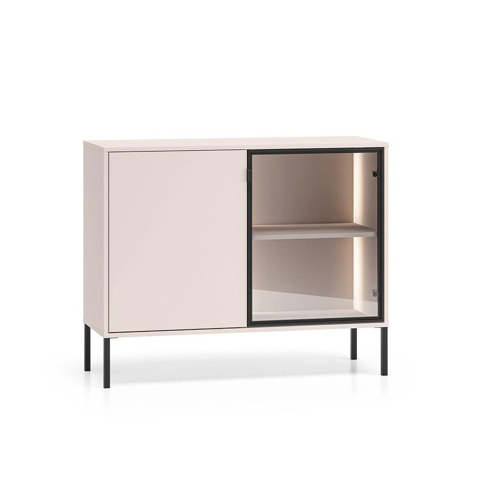 SIDEBOARD Paige Kaschmir und Schwarz - Kaschmir, Holzwerkstoff (107/86/40cm) - Petits-meubles