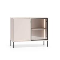 SIDEBOARD Paige Kaschmir und Schwarz - Kaschmir, Holzwerkstoff (107/86/40cm) - Petits-meubles