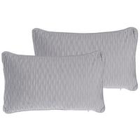 DEKOKISSEN 2er-Set Grau 50/30 cm Motari - Grau, Textil (50/30cm) - Beliani