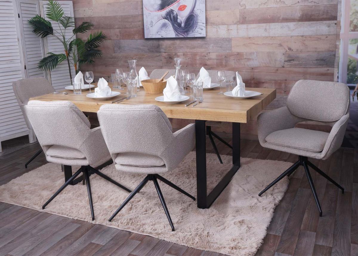 ESSZIMMERSTUHL Beige 2er-Set - Beige, Textil (57/86/61cm) - MCW
