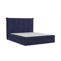 POLSTERBETT Liano mit Stauraum 180/200 cm Marineblau im Alta Stoff - Schwarz/Dunkelblau, Holz/Holzwerkstoff (180/200cm) - AltaBeds