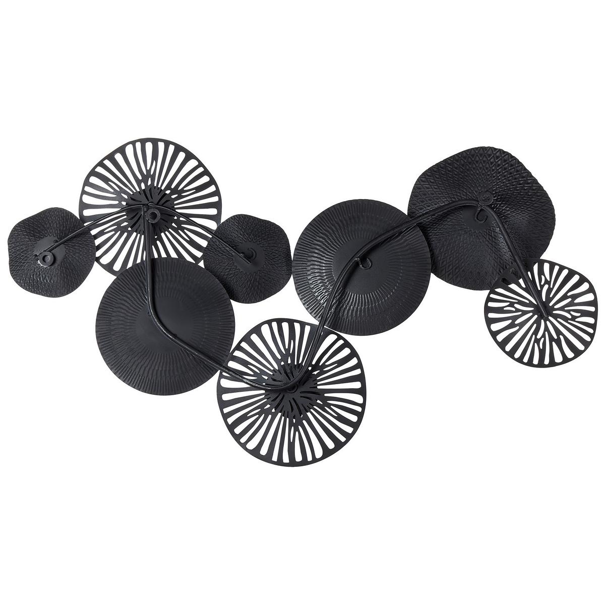 WANDDEKORATION Metall schwarz/grau Tennessine - Schwarz, Metall (78/49/3cm) - Beliani