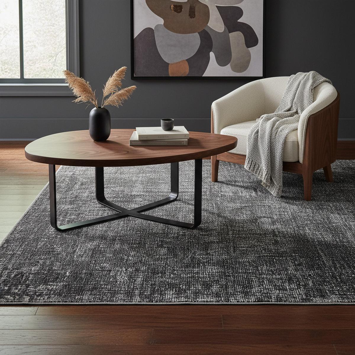 TEPPICH aus Baumwolle Waschbar KOFEL in Grau, einfarbig, 120 x 170 cm - Grau, Textil (170/120cm) - KADIMA DESIGN