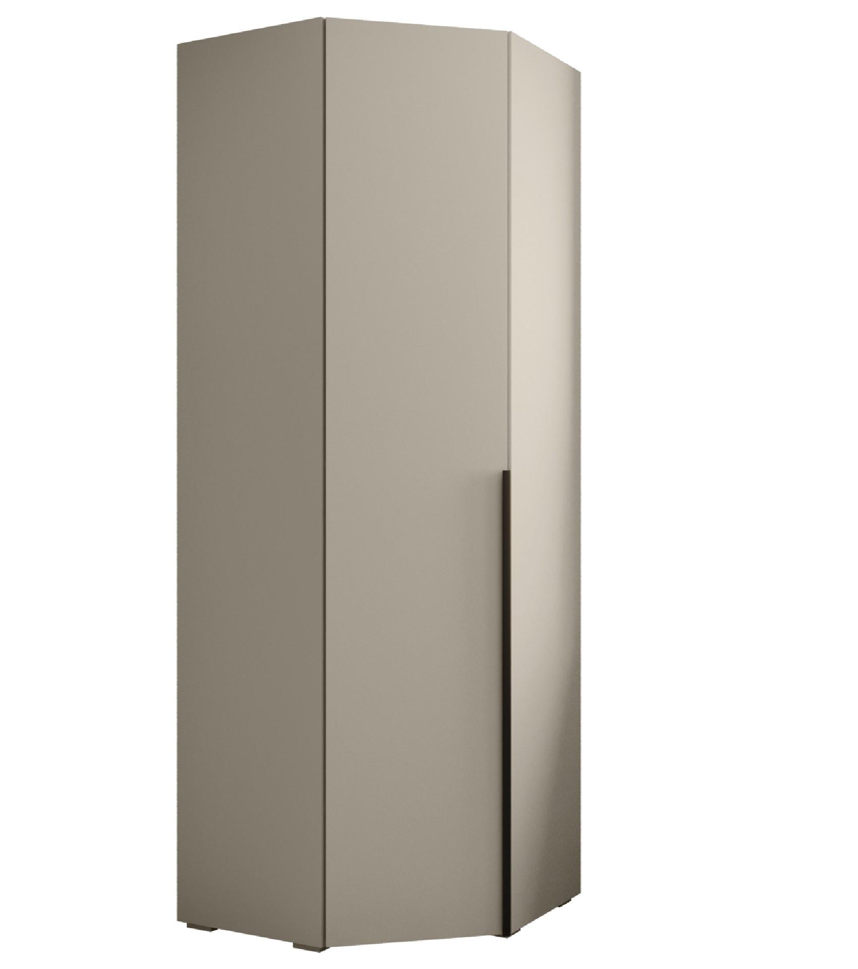 DREHTÜRENSCHRANK 236.7/81.7/81.7 1-türig - Kaschmir/Schwarz, Holz/Metall (81.7/236.7/81.7cm) - MÖBEL KRYSPOL