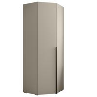 DREHTÜRENSCHRANK 236.7/81.7/81.7 1-türig - Kaschmir/Schwarz, Holz/Metall (81.7/236.7/81.7cm) - MÖBEL KRYSPOL