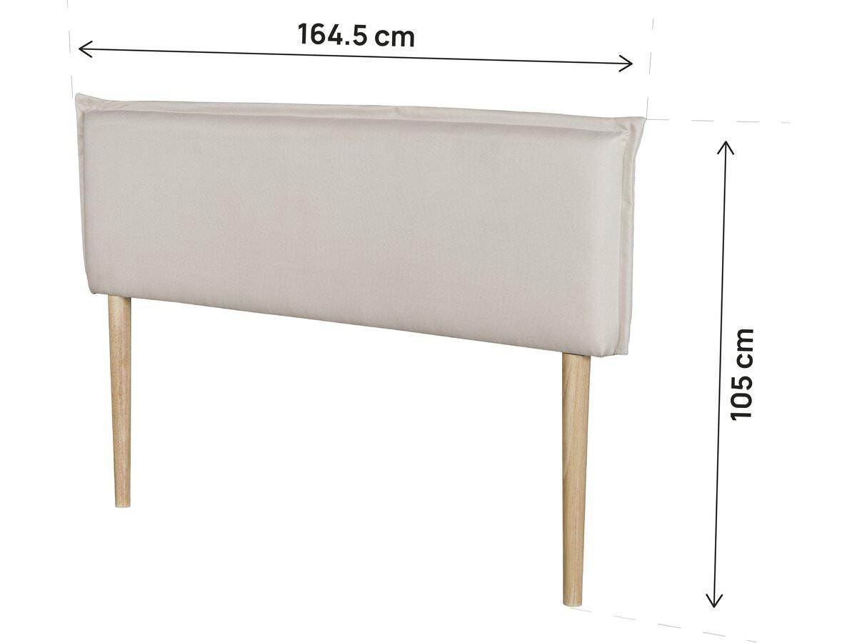 KOPFTEIL UND LATTENROSTSCHUTZ jessica beige - Beige, Naturmaterialien (7/105/165cm) - Habitat Garten