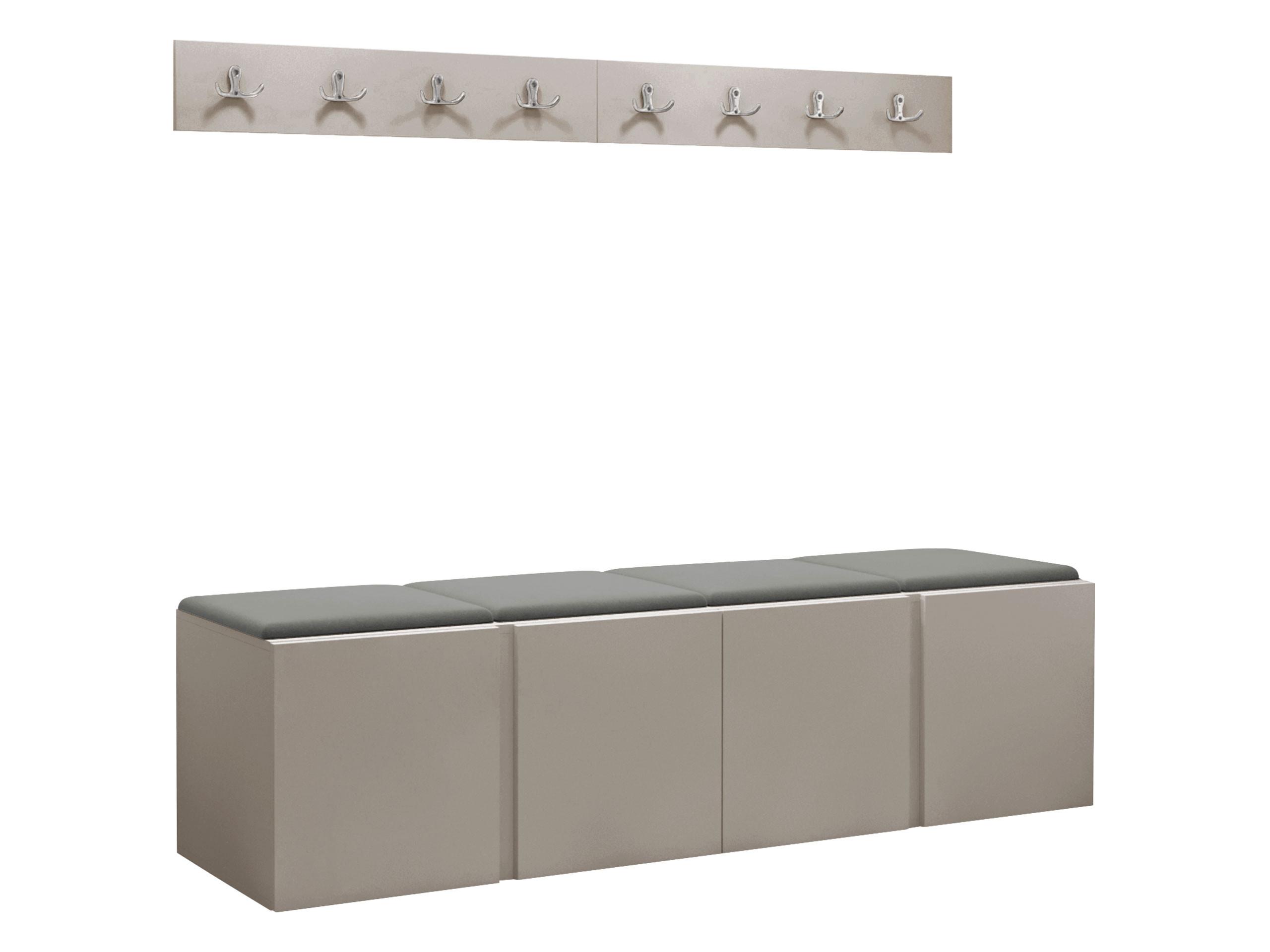 GARDEROBEN-SET Orion VII - Kaschmir/Grau, Holzwerkstoff/Kunststoff (168/42/46cm) - MIRJAN24