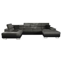WOHNLANDSCHAFT Cotere Bis, Seite: Links - Schwarz, Holz (345/91/202cm) - MIRJAN24