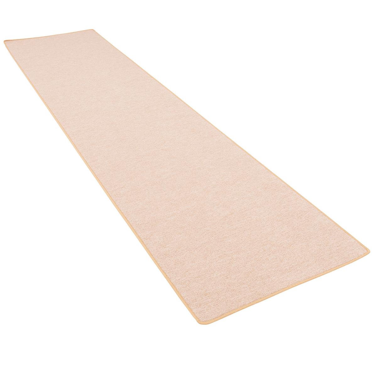 FEINSCHLINGEN VELOUR LÄUFER TEPPICH STRONG - Sandfarben, Textil (100/400cm) - Snapstyle
