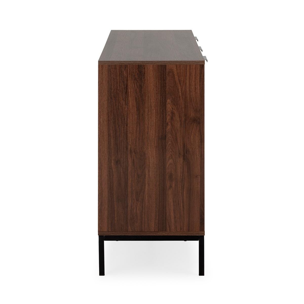 SIDEBOARD Auri 3 türen Walnussfarbe - Walnussfarben, Holzwerkstoff (140/80/40cm)