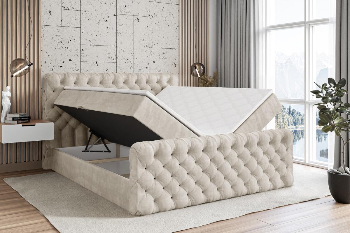 BOXBETT BOXI8-Z - 140x200 cm - H3 - Ecru - Ecru, Holzwerkstoff (140/200cm) - ALTDECOR