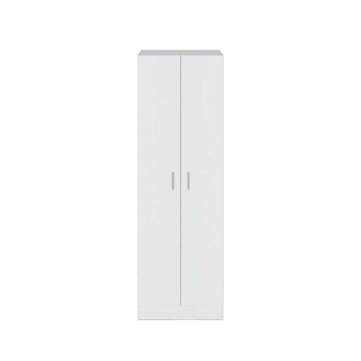 SCHRANK 2-türig, weiß 58,5/181/37 cm - Weiß, Holzwerkstoff (37/180/11.5cm) - Calicosy