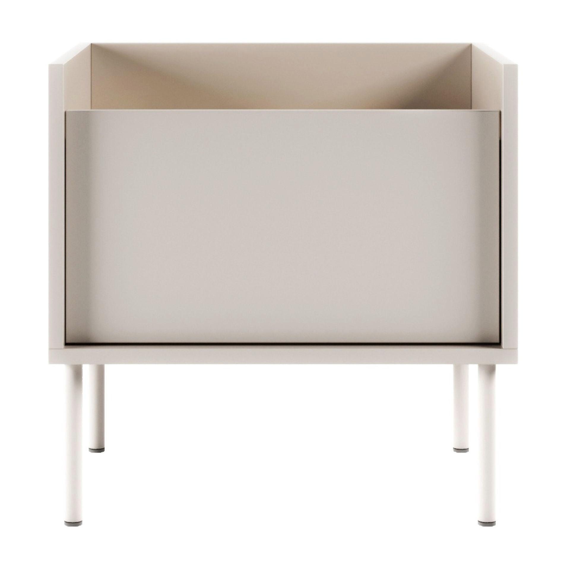 NACHTTISCH Tovi Kaschmirgrau / Holzoptik Eiche 50 cm - Kaschmir, Holzwerkstoff/Metall (48.2/48.5/36.4cm) - Selsey