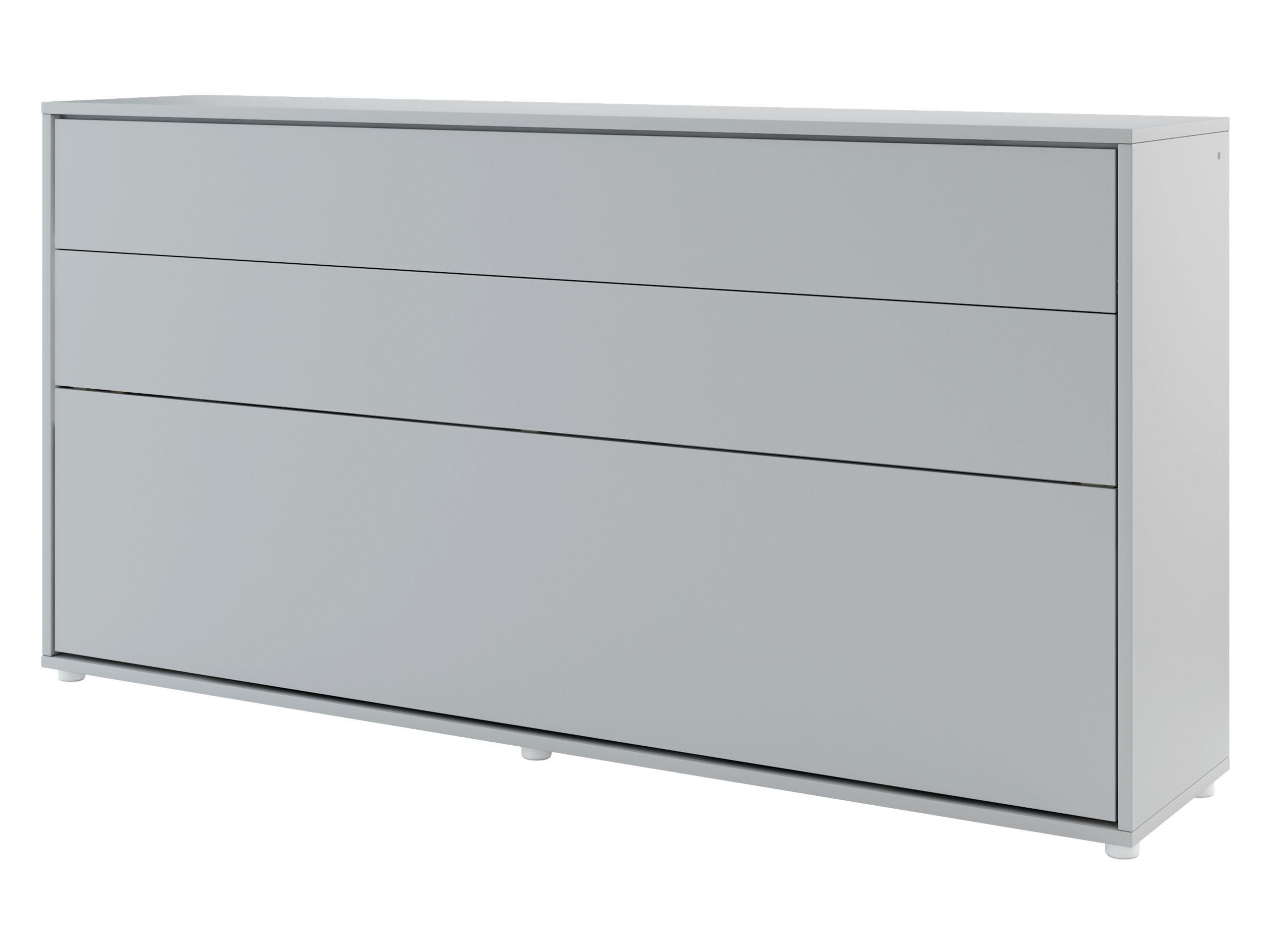 SCHRANKBETT Bed-Concept BC-06 90x200 mit LED-Lampe - Grau, Holz/Holzwerkstoff (90/200cm) - MIRJAN24