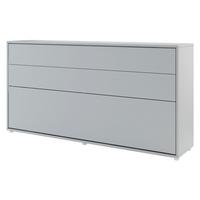 SCHRANKBETT Bed-Concept BC-06 90x200 mit weißer LED Beleuchtung - Grau, Holz/Holzwerkstoff (90/200cm) - MIRJAN24