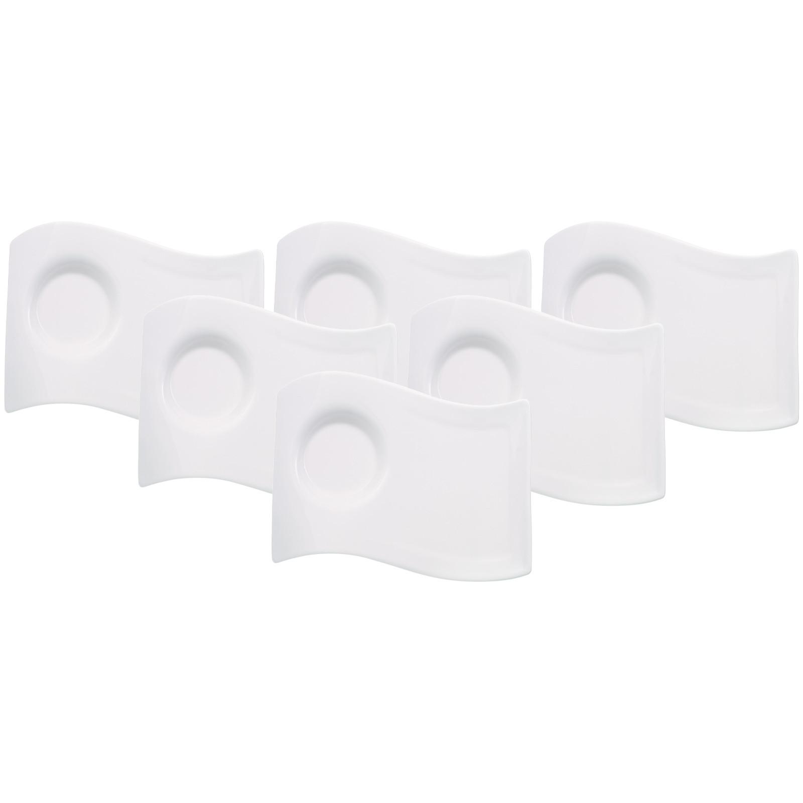 CAFÉ AU LAIT UNTERTELLER NewWave Caffè weiß 22 x 17 cm 6er Set - Weiß, Keramik (1cm) - Villeroy & Boch