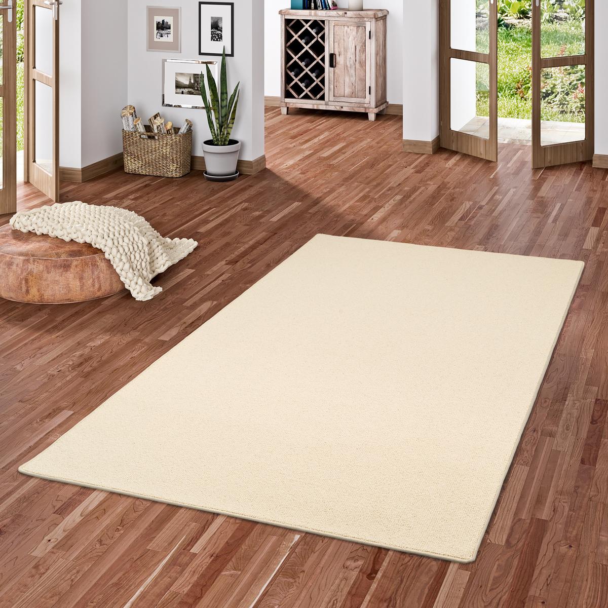 NATUR TEPPICH WOLLE BERBER - Creme, Textil (140/200cm) - Snapstyle
