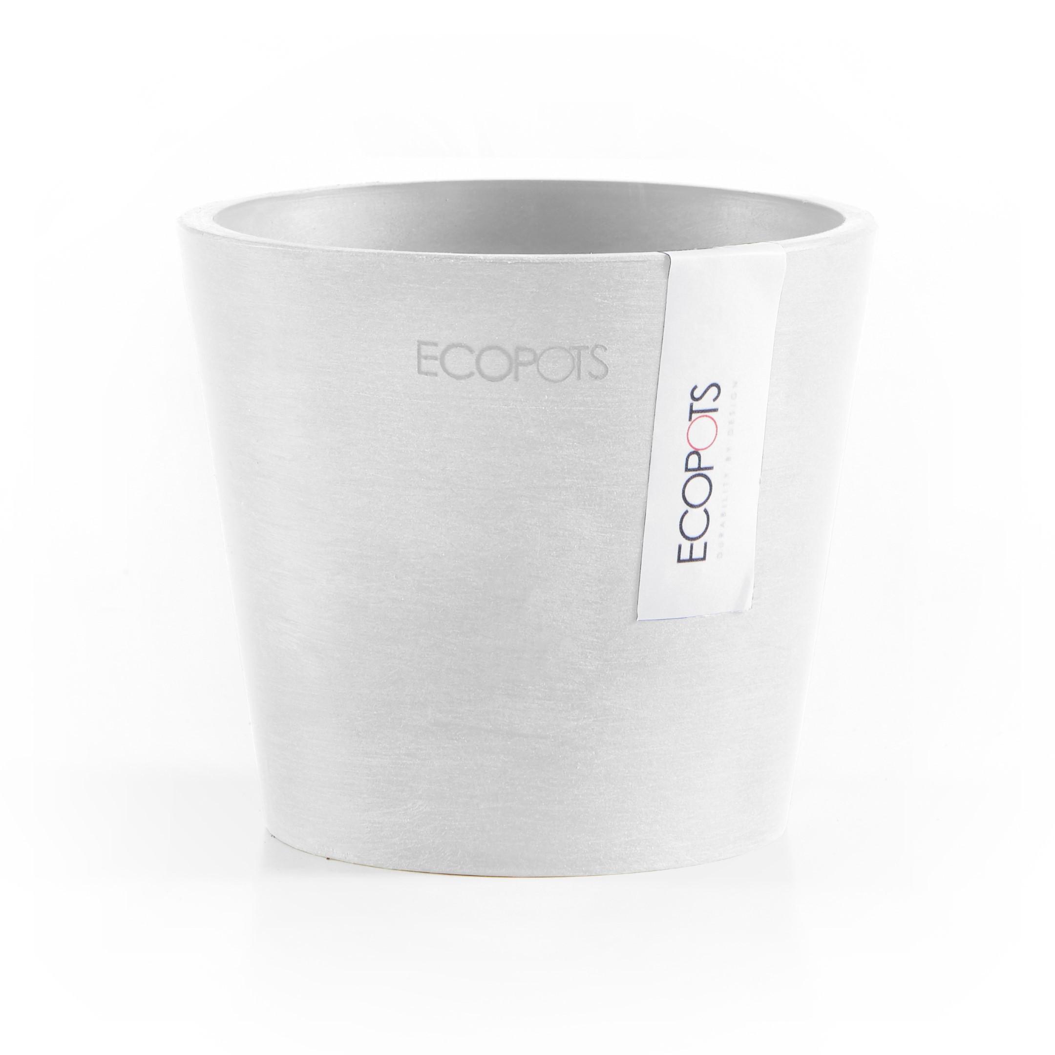 BLUMENTOPF Amsterdam 10,5/9,2 cm Weiß - Weiß, Kunststoff (10.5/9.2cm) - Ecopots