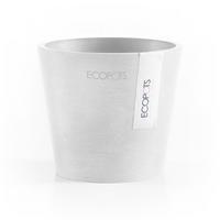 BLUMENTOPF Amsterdam 10,5/9,2 cm Weiß - Weiß, Kunststoff (10.5/9.2cm) - Ecopots