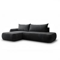 ECKSOFA GOYA mit Schlaffunktion und Bettkasten, Linke, Perfect Harmony 90 - Graphitfarben, Textil (184/302cm) - Lookway