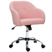 BÜROSTUHL Polyester Kunstleder Rosa - Rosa, Kunststoff (61/86/56cm) - HOMCOM