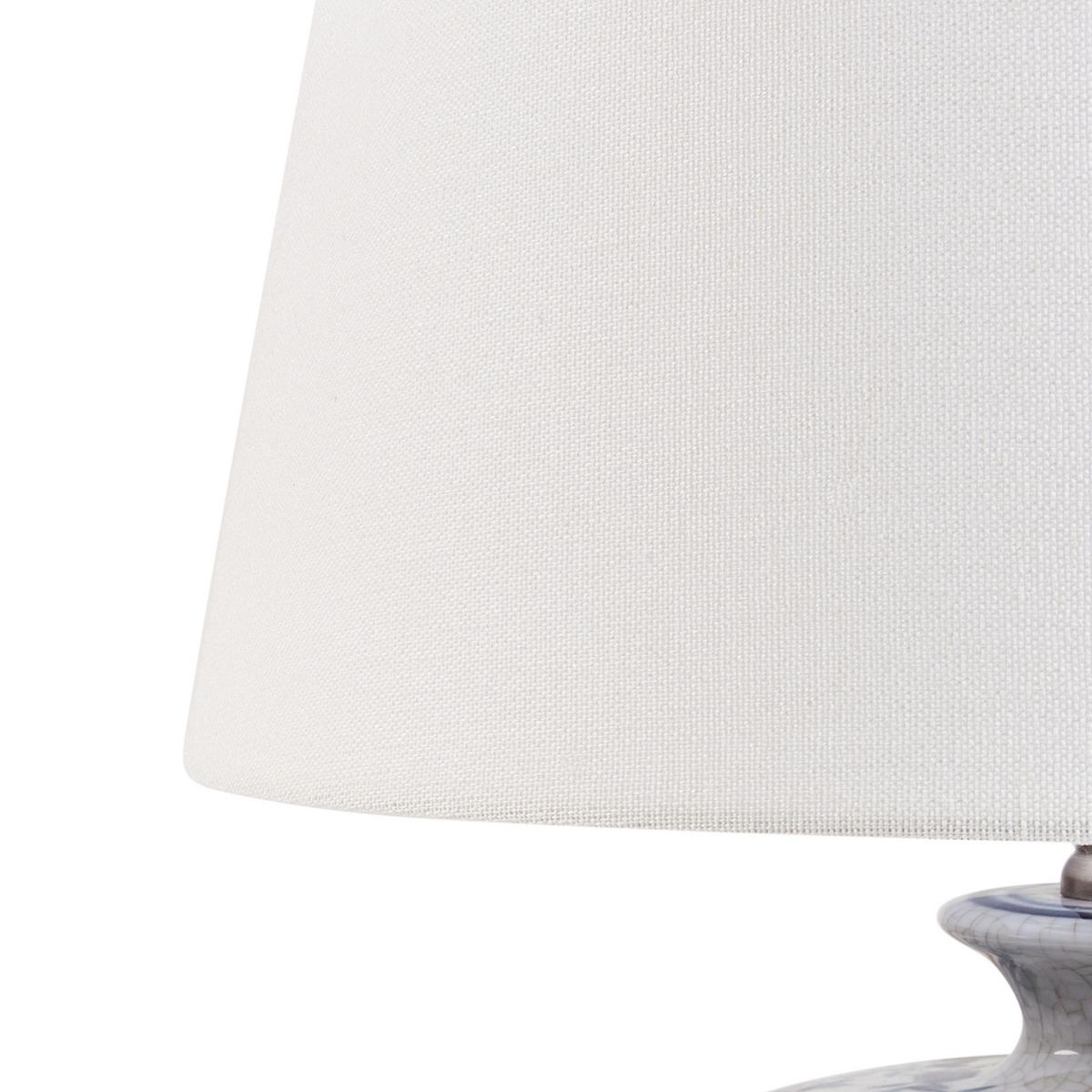 TISCHLAMPE Porzellan Weiß/Blau Silves - Blau/Weiß, Keramik (33/33/50cm) - Beliani
