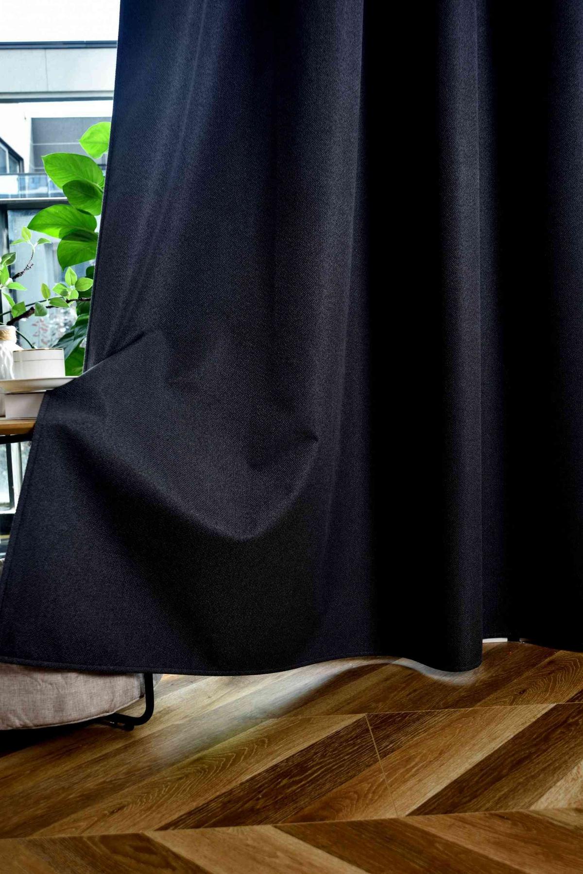 VORHANG 2ER SET »München Dark« HxB 175x145 cm Dunkelgrau - Dunkelgrau, Textil (145/175cm) - Gardinenbox