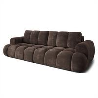 BETTSOFA DAFNE Braun Chenille-Stoff mit Schlaffunktion - Braun, Textil (300/88/113cm) - MASSENO