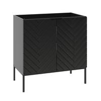 WASCHTISCHUNTERSCHRANK 80cm Daria Schwarz - Schwarz, Holzwerkstoff (80/82/45.8cm) - Petits-meubles
