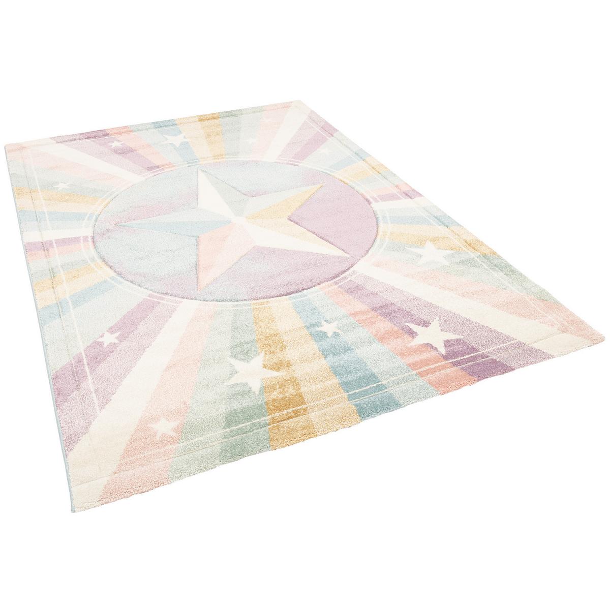 KINDER TEPPICH MAUI KIDS RAINBOW STAR - Multicolor, Textil (140/200cm) - Pergamon