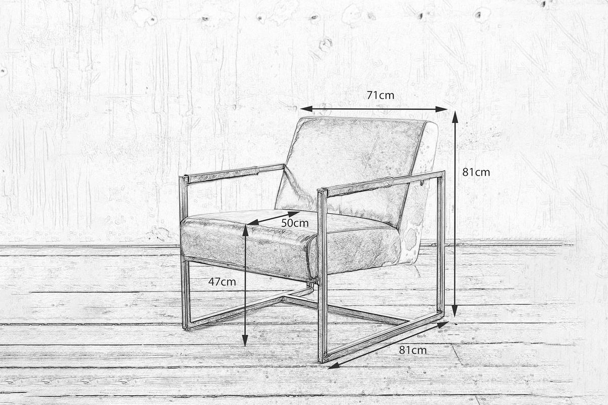 SESSEL LIANO Braun Leder - Dunkelbraun, Leder (71/81/81cm) - KAWOLA