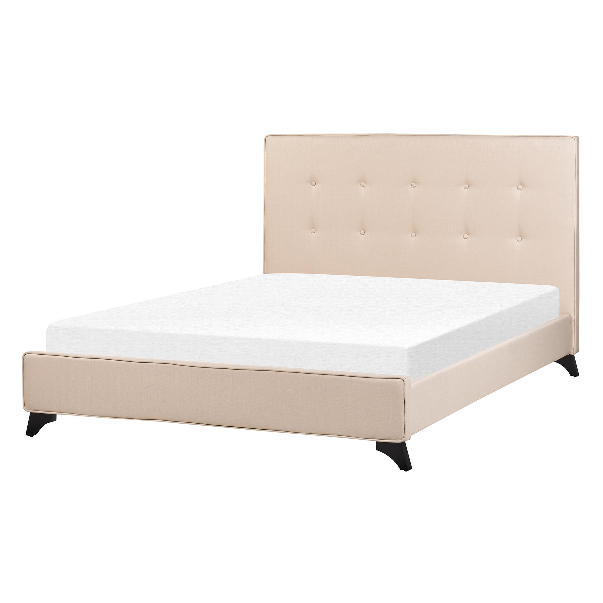 POLSTERBETT 140/200cm Beige Ambassador - Beige, Textil (140/200cm) - Beliani