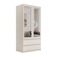 SCHRANK HANA SS-90 mit Spiegel Kaschmir - Kaschmir, Holzwerkstoff (90/180/50cm) - Lookway