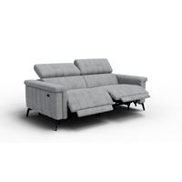 RELAXSOFA NORDEL 3-Sitzer, grau - Schwarz/Grau, Holz/Textil (194/80/105cm) - Wozimo