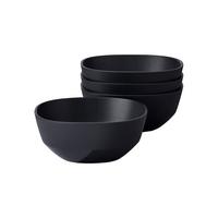 SCHALEN Silueta Nordic Black 250 ml 4er Set - Schwarz, Kunststoff (11cm) - Mepal